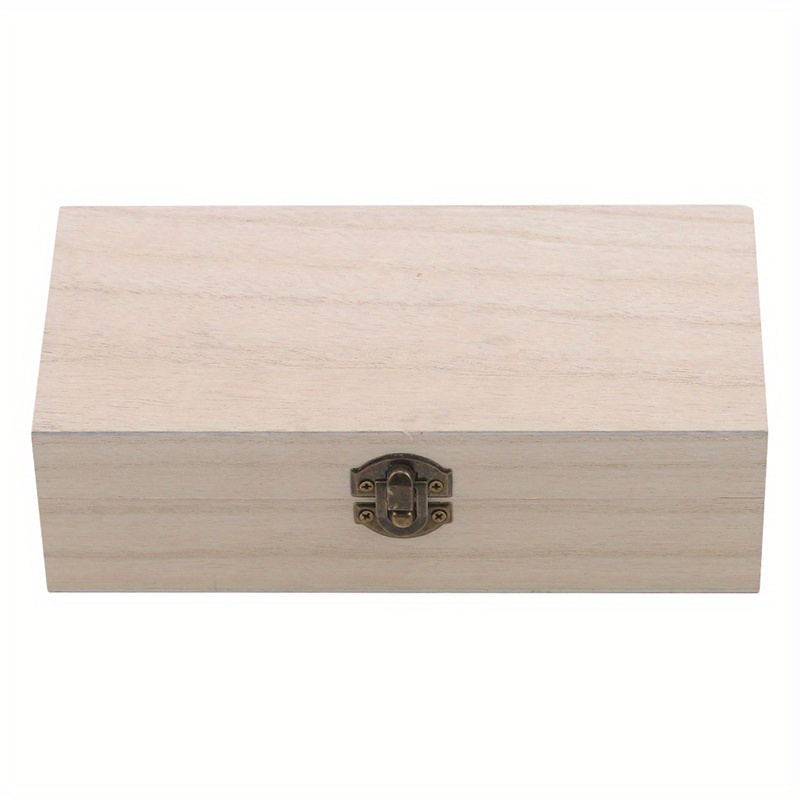 E-shop Eine Vintage-Holz Aufbewahrungsbox mit Deckel, ein rustikaler Organizer für Kabel und Gadgets, für Geschenkverpackungen im Vintage-Stil