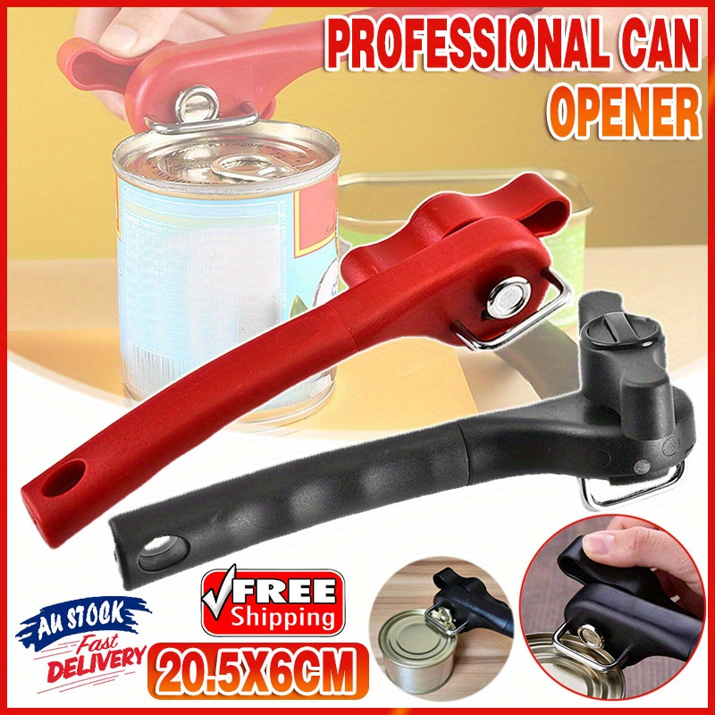 TEMU Stainless Steel Manual Can Opener With , Anti-slip Crank, Large Knob For Easy Adjustment, Kitchen Tool