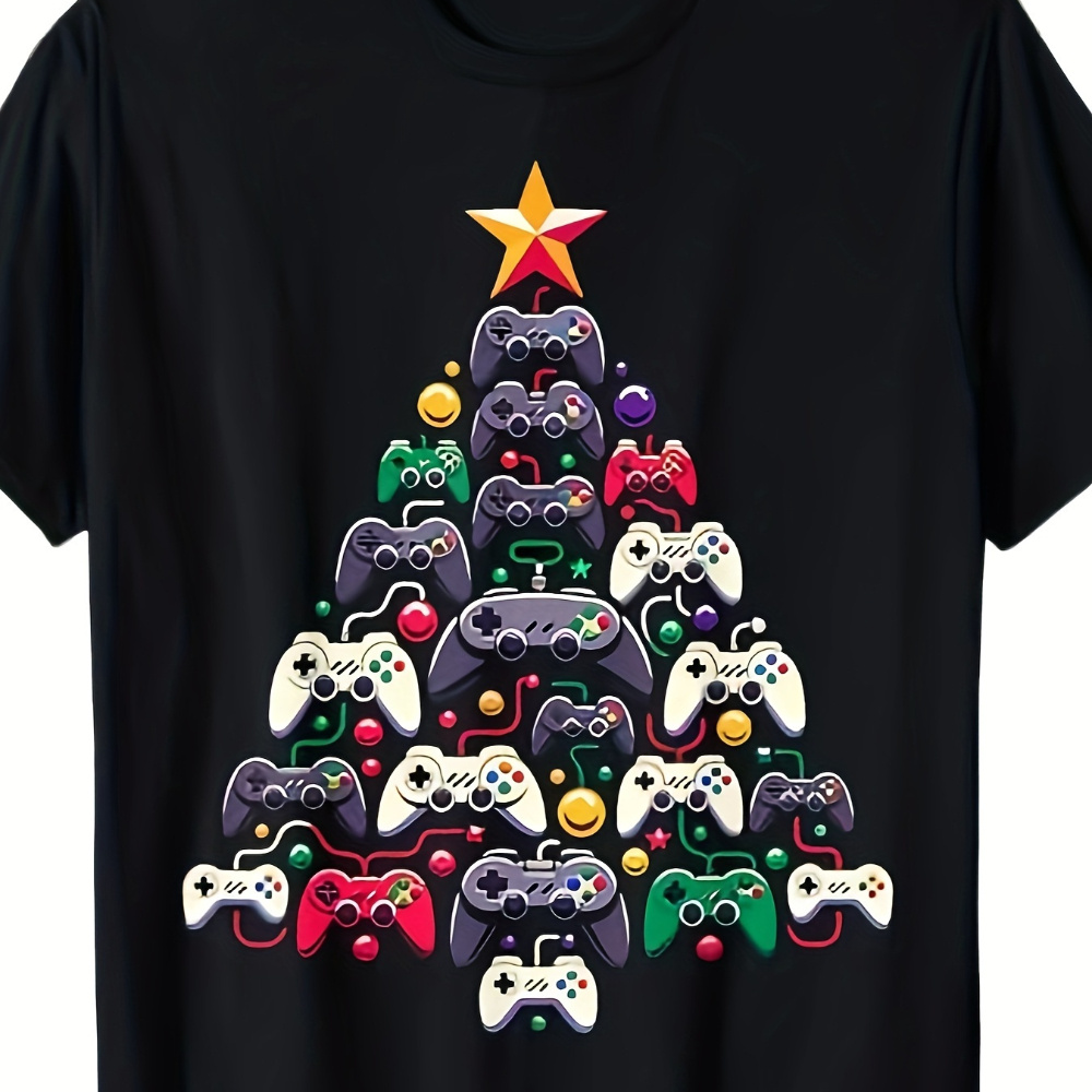 

Gamepad Christmas Tree Fun Game Player Christmas T-shirt