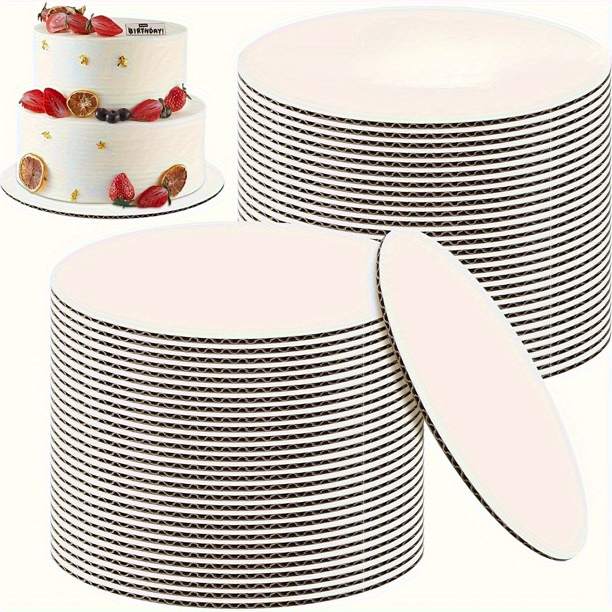 

25pcs 10" White Disposable Cake Boards - Waterproof & Grease-proof For Cakes, Baking & Party Decorations, Party Decorations