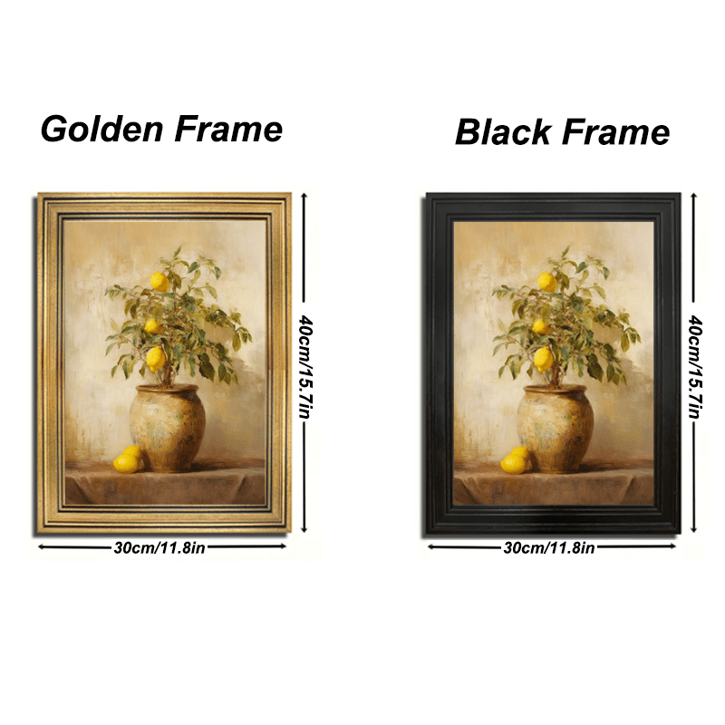 静物画 黒い花瓶 黄色の花