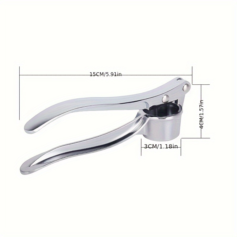 easy clean stainless steel garlic press mincer   rust resistant kitchen tool for effortless garlic ginger herb   details 4