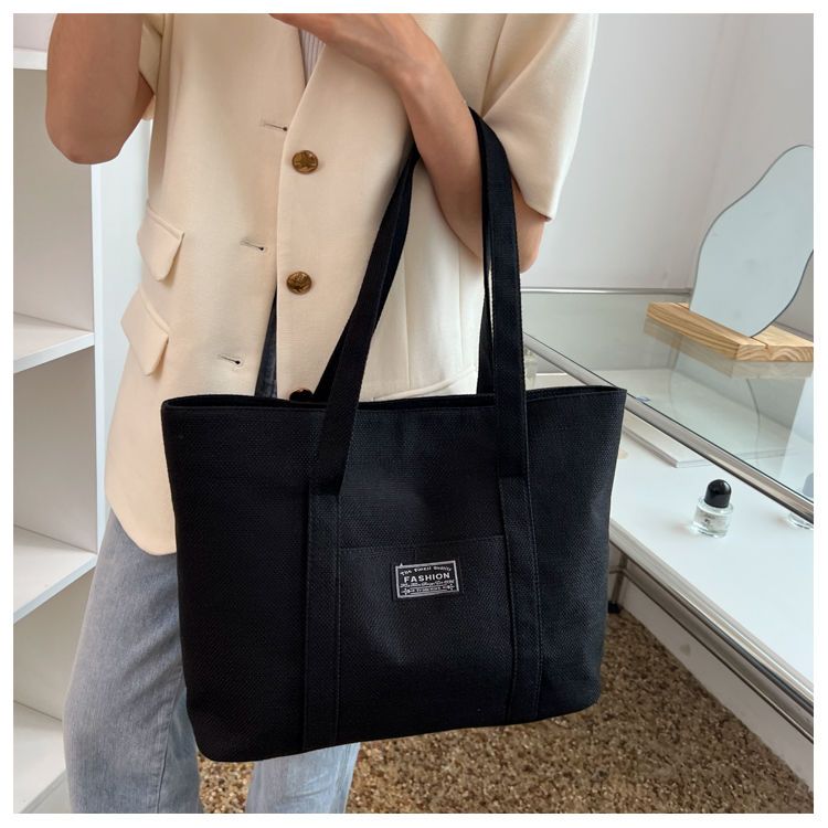 Sac fourre-tout en chanvre pour femmes, sac à main épaule spacieux, sac messager polyvalent avec fermeture à glissière, avec plusieurs poches, lavable à la main ou uniquement au nettoyage à sec