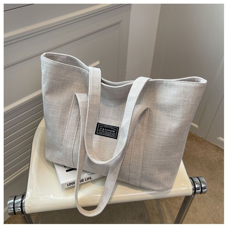 Sac fourre-tout en chanvre pour femmes, sac à main épaule spacieux, sac messager polyvalent avec fermeture à glissière, avec plusieurs poches, lavable à la main ou uniquement au nettoyage à sec