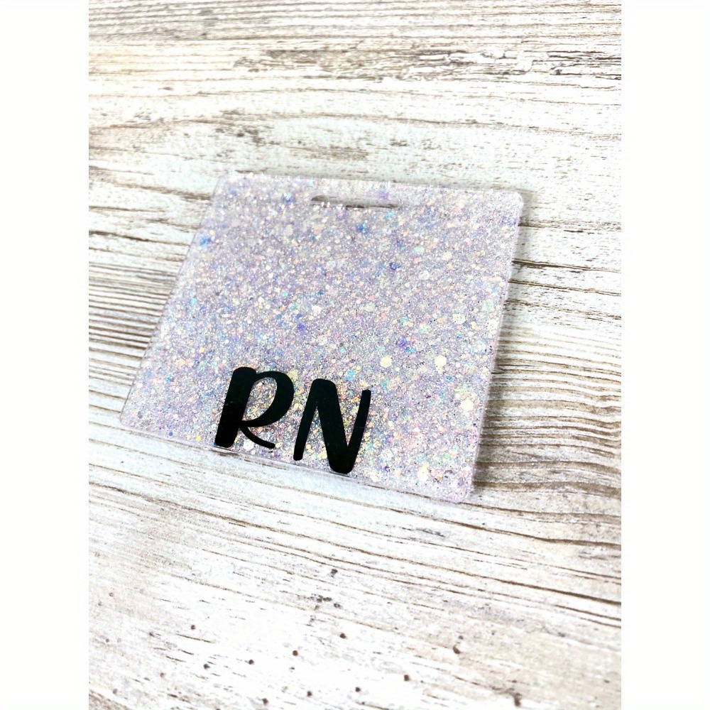 

Custom Sparkling Badge Name Tags , Id & Nurse - Mixed Colors, Acrylic