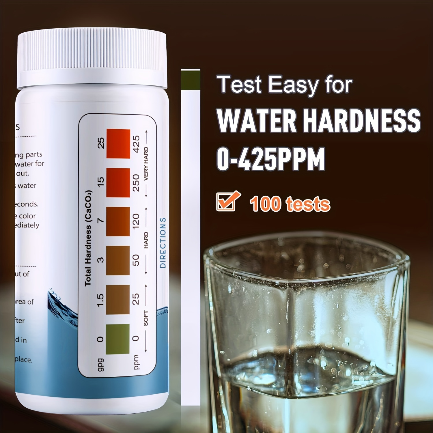 

1 Of Hardness Test Strips For Accurately The Of Hardness 0 To 425 Ppm