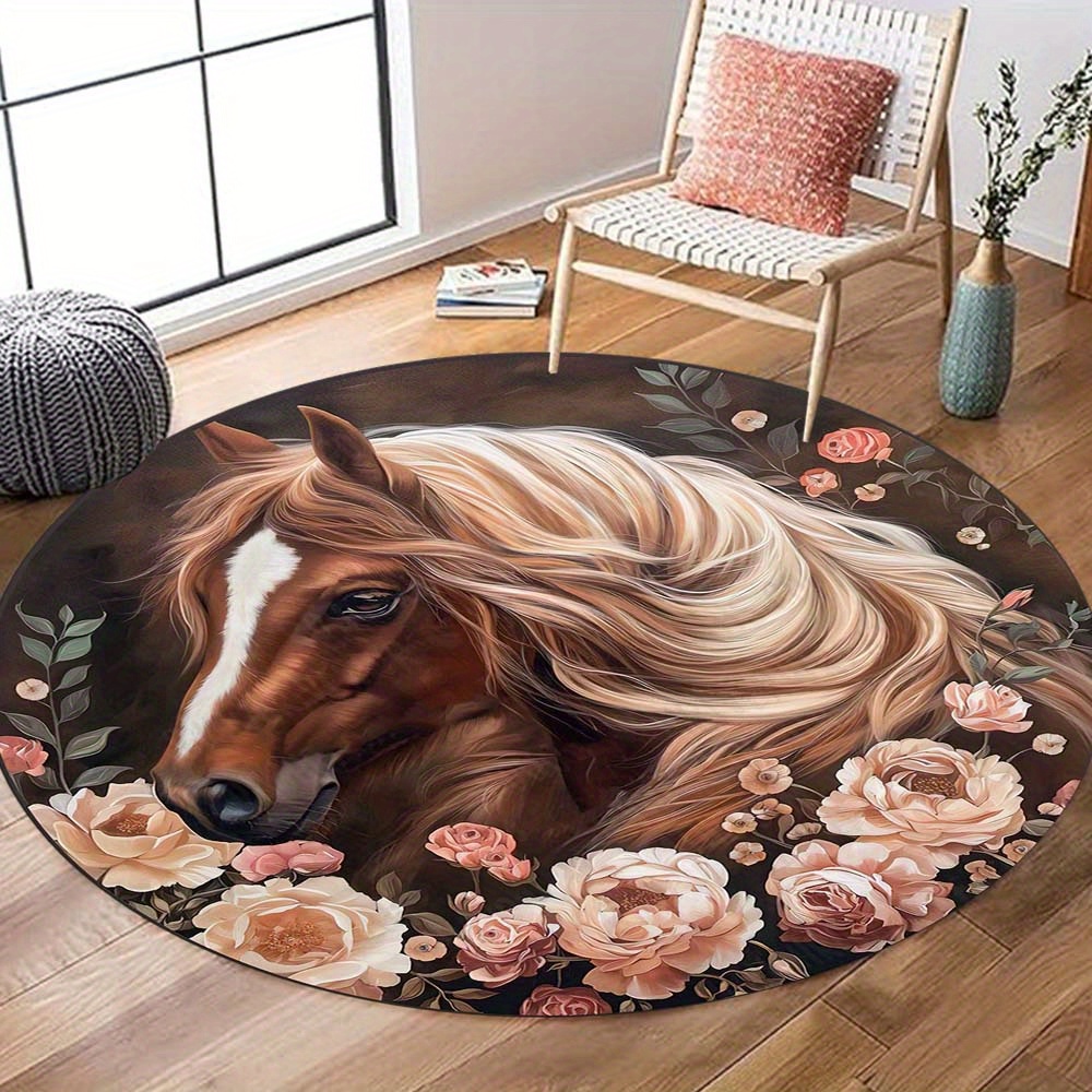 

Round Area Rug, Polyester , Use For And , 1pc