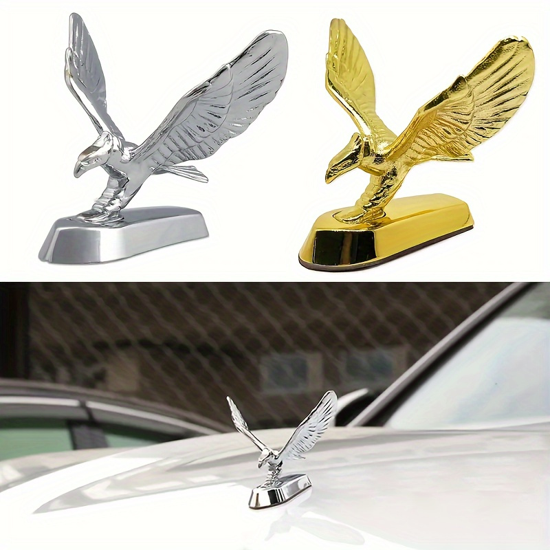 

1pc Flying Eagle 3d Metal Car Decal, Zinc Alloy Hood Ornament, Universal Sticker, Emblem Badge For Vehicle Bonnet Decoration