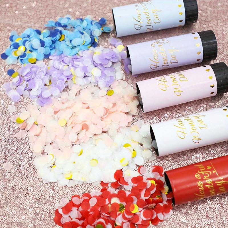 

2pcs Vibrant Confetti - Handheld Celebration Poppers, For Graduations, Christmas, Birthdays, Weddings - No Electricity Required, Sparklers Fireworks