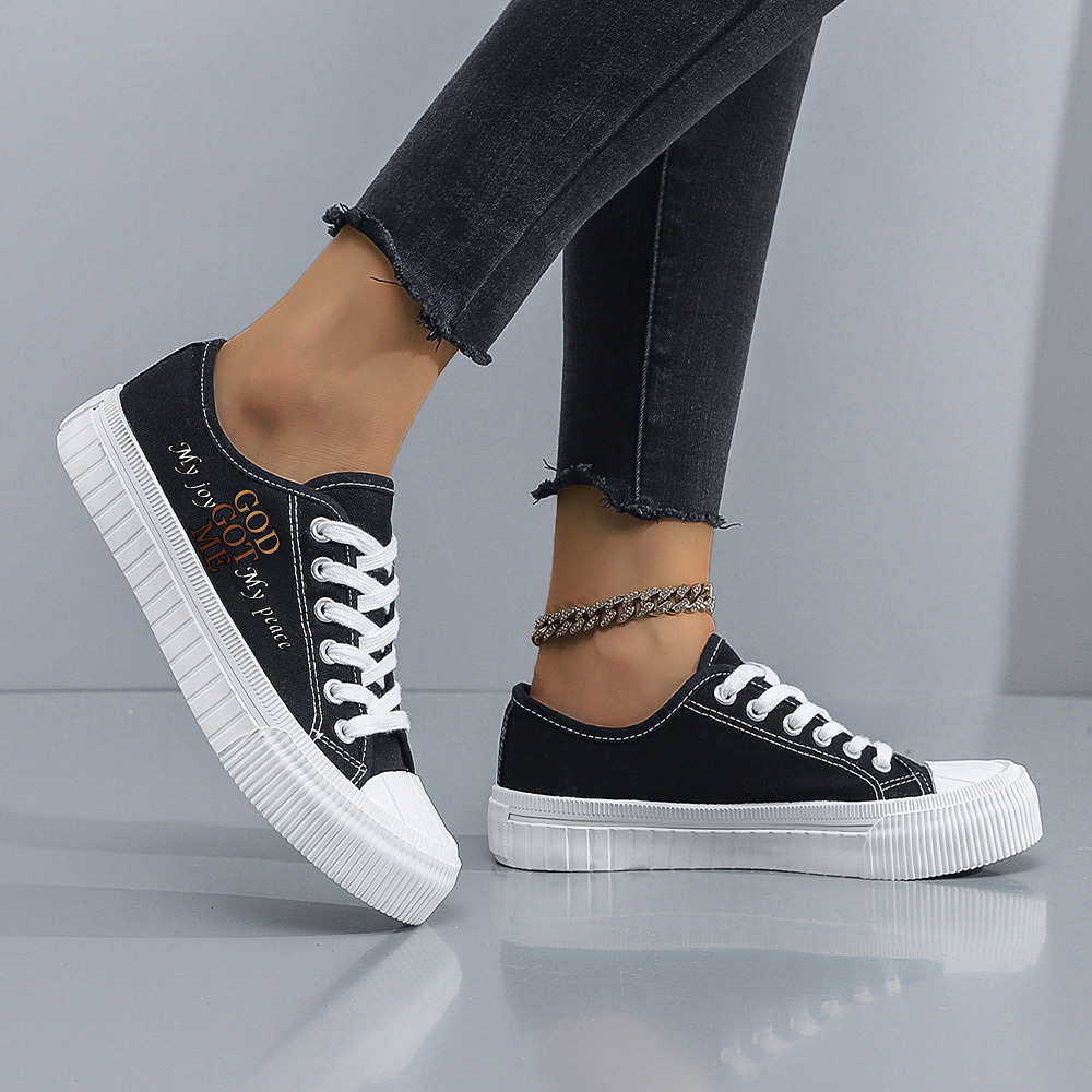 Canvas Shoes Shoes For Women 2018 Women'S Black White Sneakers