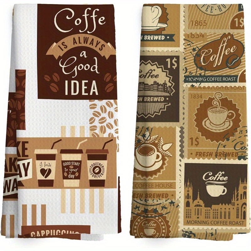 

2-pack Polyester Kitchen Towels, Contemporary Style, Rectangular, Machine Washable, 18x26 Inches, Design