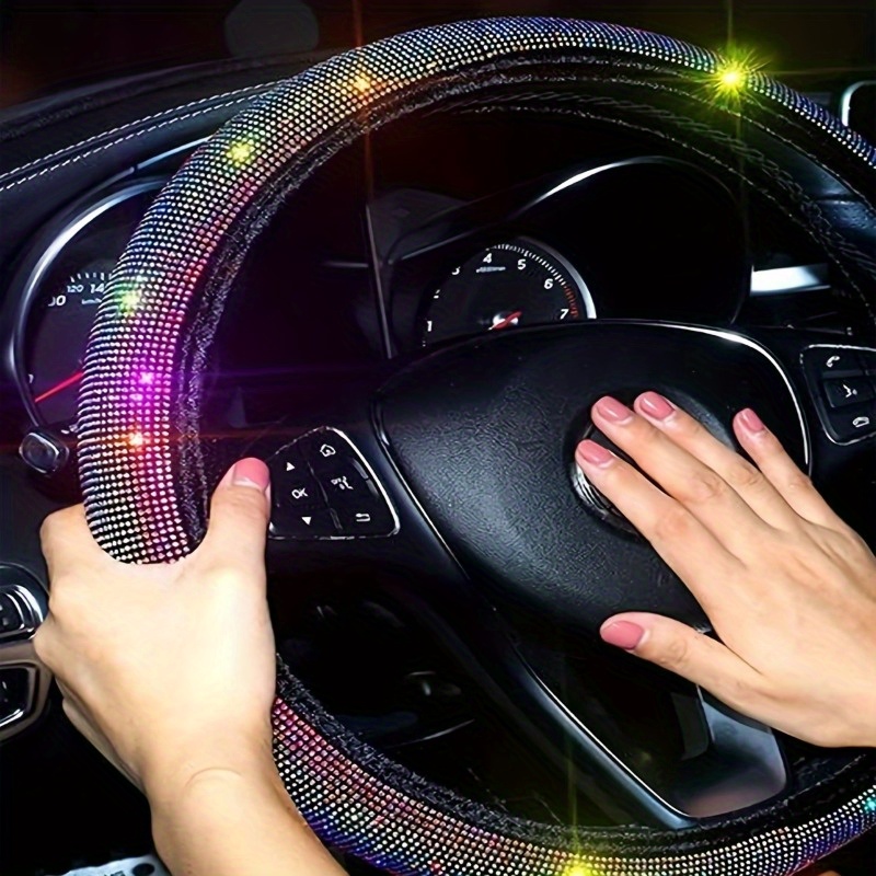 

A Must-have For The Holidays! Portable, Steering Wheel Cover, A Great Gift For Halloween, Christmas, , Friends, , ! Add A Unique Sparkle To Your Car