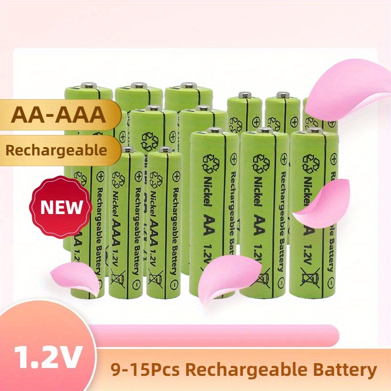 

9-15pcs Aa Rechargeable Batteries 1.2v, - Long- For Devices, Universal , Rechargeable Batteries For Use