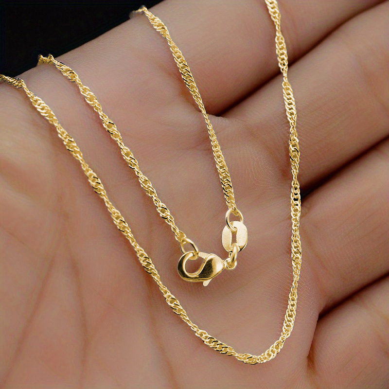 "elegant 2mm Chain Necklace For Wedding & Engagement Jewelry - Diy Necklace (16""-30"")" Birthday Gifts, Anniversary Gifts, Valentine's Day Gifts