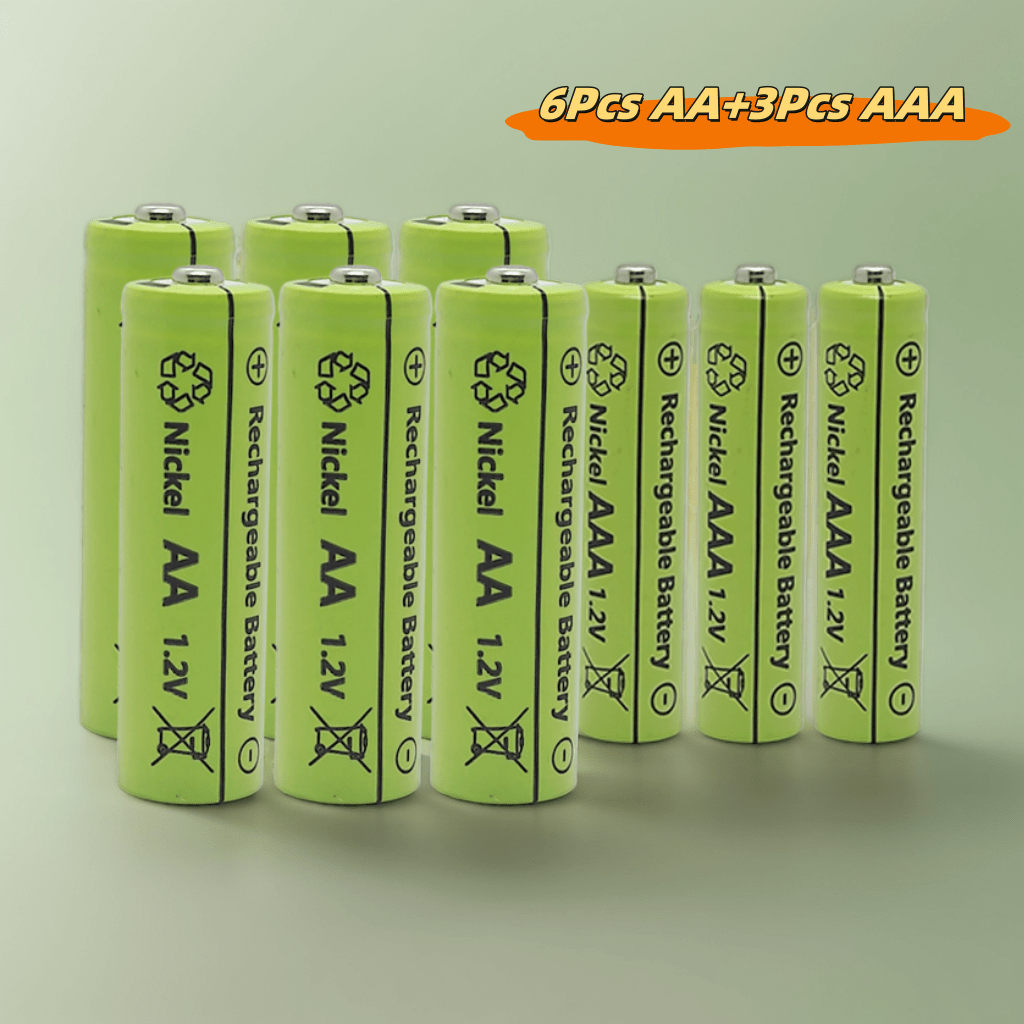 Image of 9-15pcs Rechargeable Aa Batteries - 1.2v High-capacity Long- For , Universal Compatibility