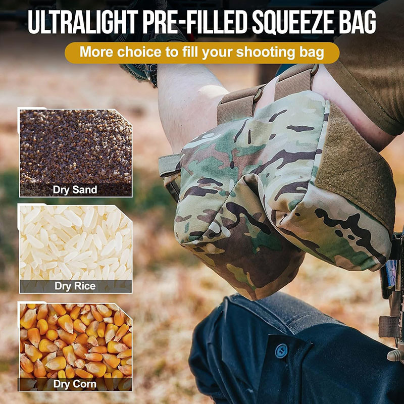   rest bag double sided front rear squeeze design durable oxford fabric adjustable strap weather resistant support for outdoor range practice  