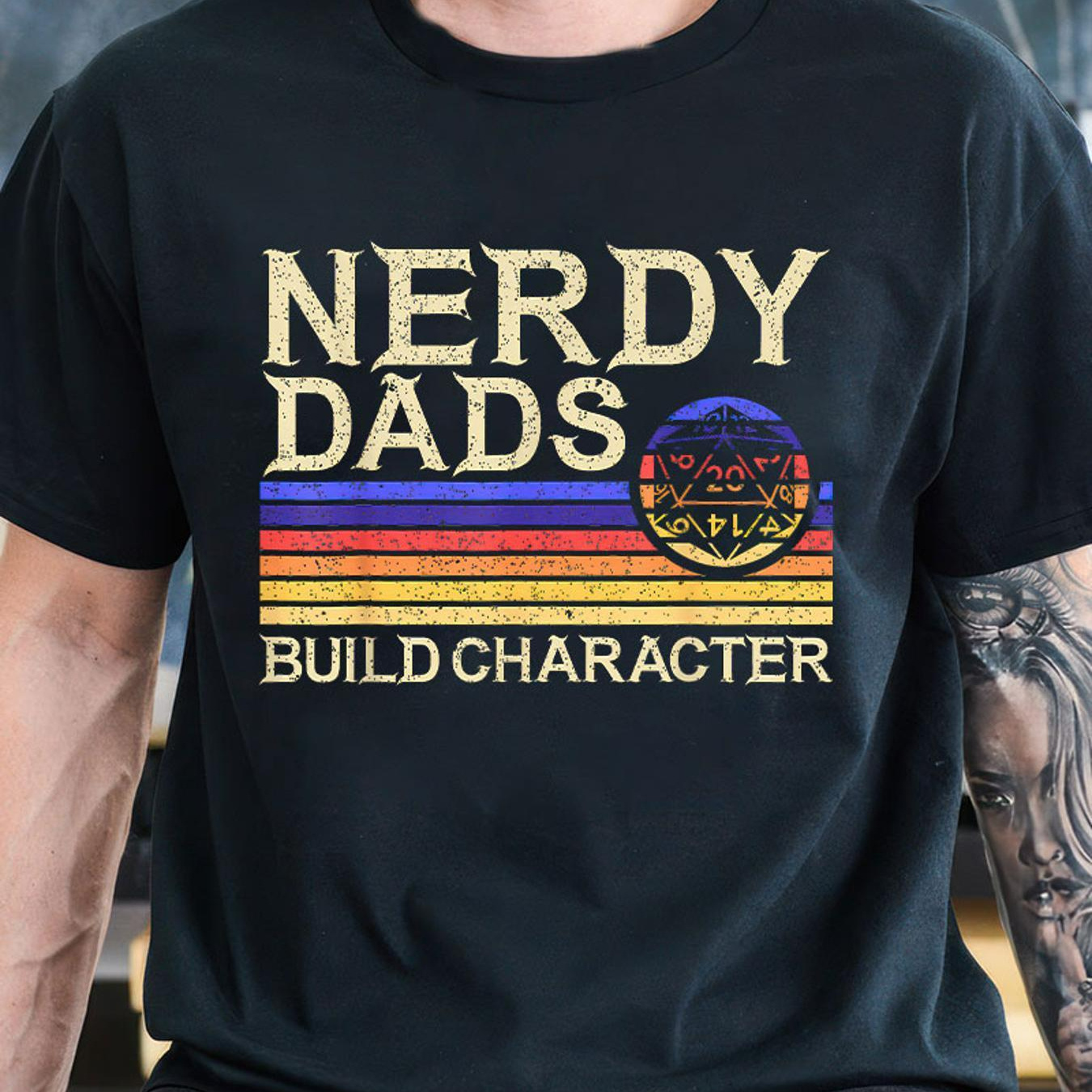 

Dad Character Build Cotton Printed T-shirt, Tee