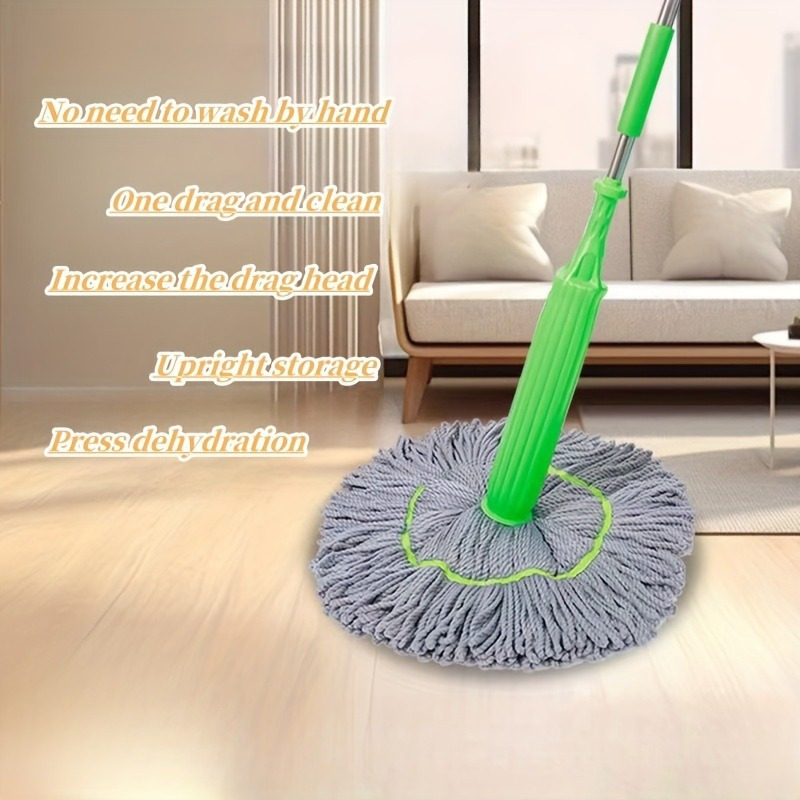 

1pc Upgraded Mop Steel , Detachable, 360- Rotating, Wet And Dry Mop For , , Bathroom, Use - No Batteries Required