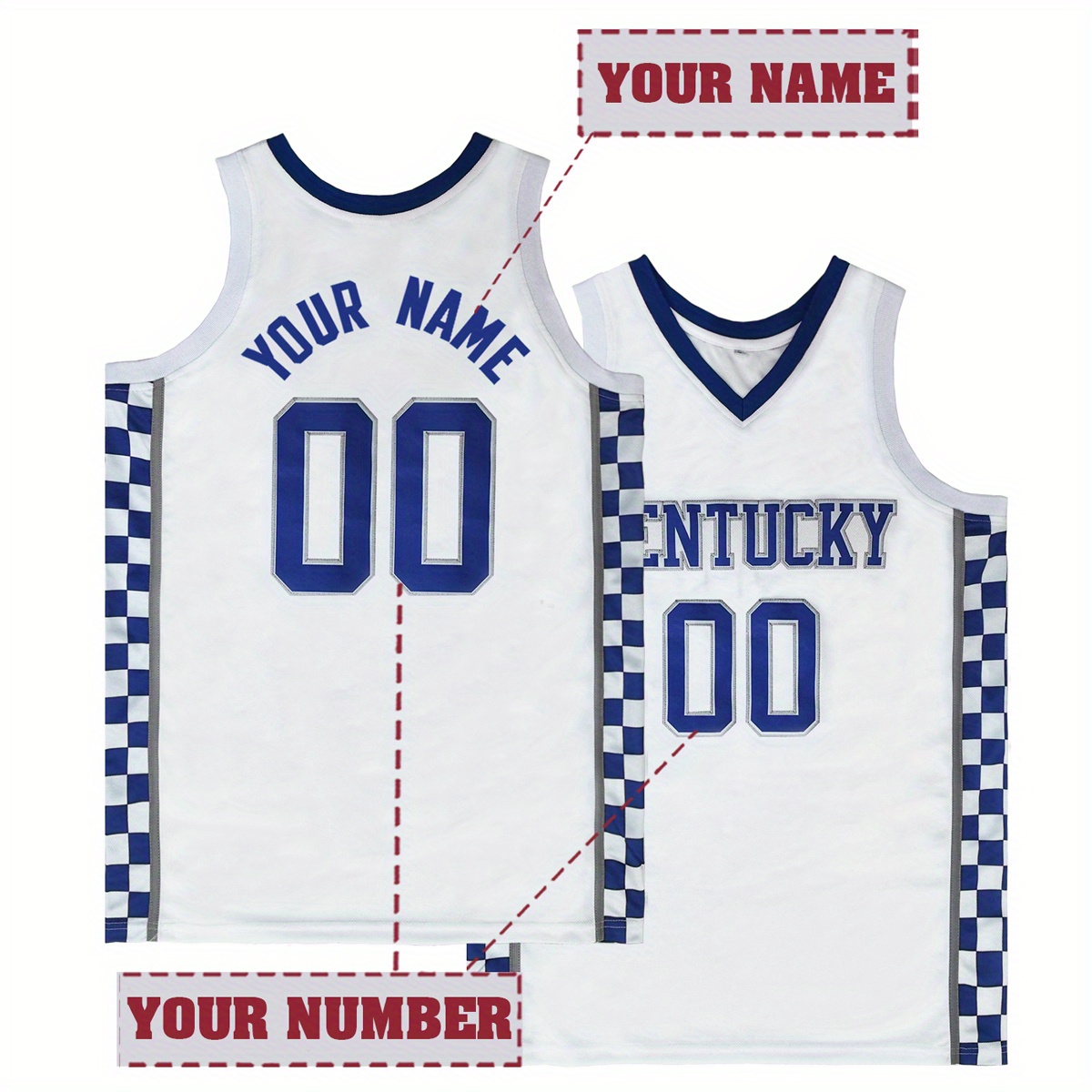 

Customizable Jersey - , Sleeveless Embroidered & , For &
