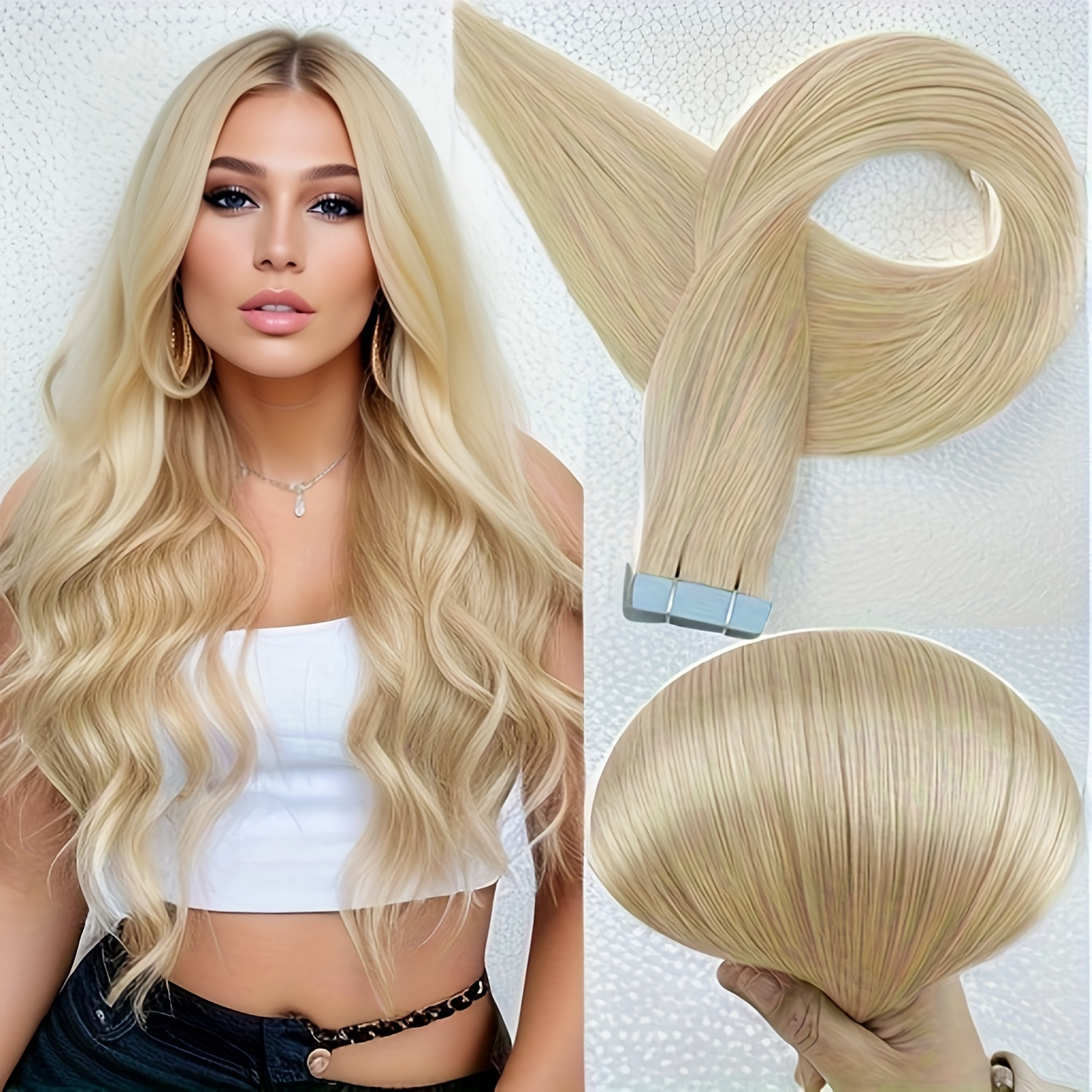 

20pcs Seamless Hair Extensions, 30g - For All Hair Types,, 16-24 Inch Human Hair