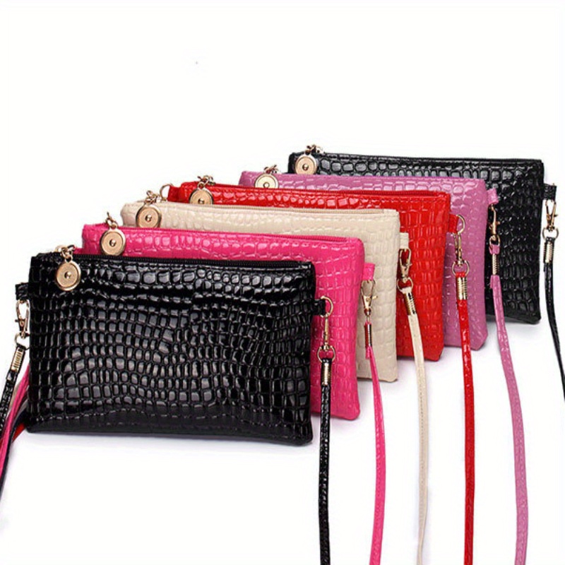 

Crocodile-embossed Crossbody Bag For Women - , Zip , -