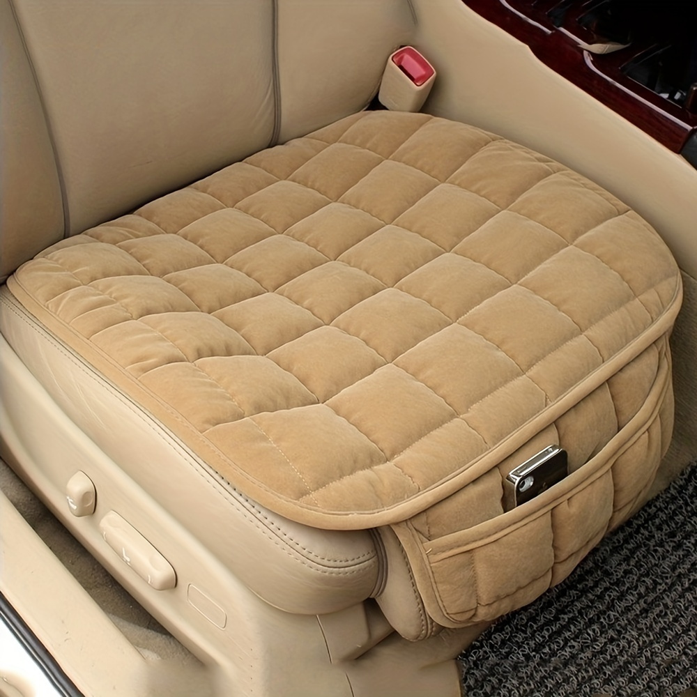 

2pcs Universal Plush Car Seat Cover - Winter Warm Anti Slip Breathable Cushion Pad With Lightweight Design For Vehicle Auto Chair Seat Protection