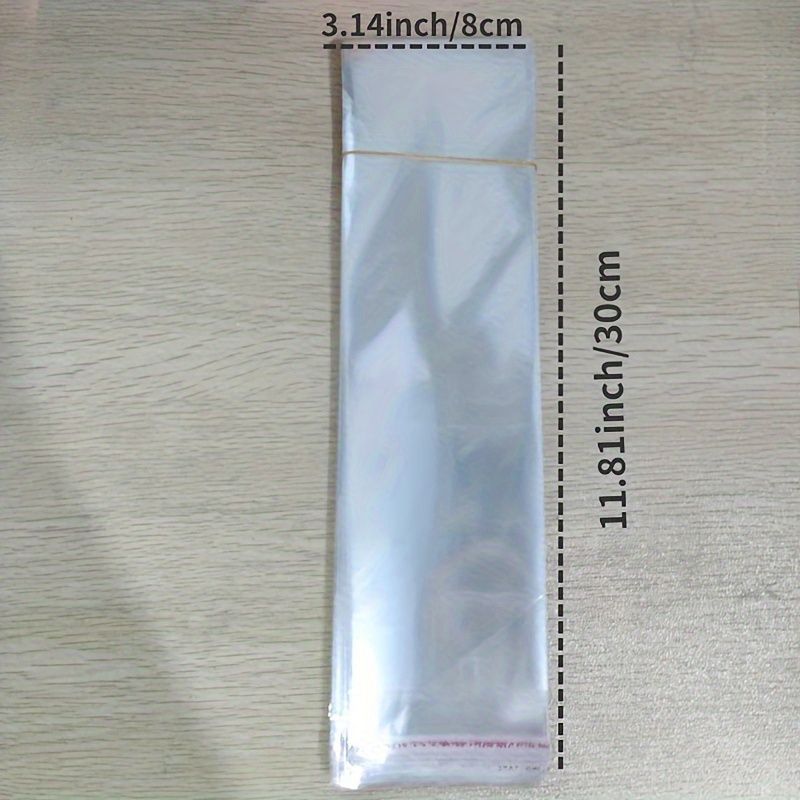 48pcs Transparent Self-adhesive Bags, Long Strip Bags, Packaging Bags, Jewelry Bags, Candy Bags, Gift Bags, Self-sealing Bags