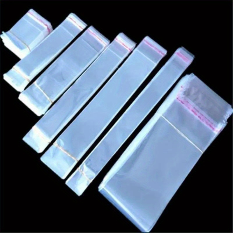 

102pcs Transparent Plastic Self-adhesive Bags, Opp Sealable, Waterproof, Food-safe Packaging For Gifts, Candy, And Snacks