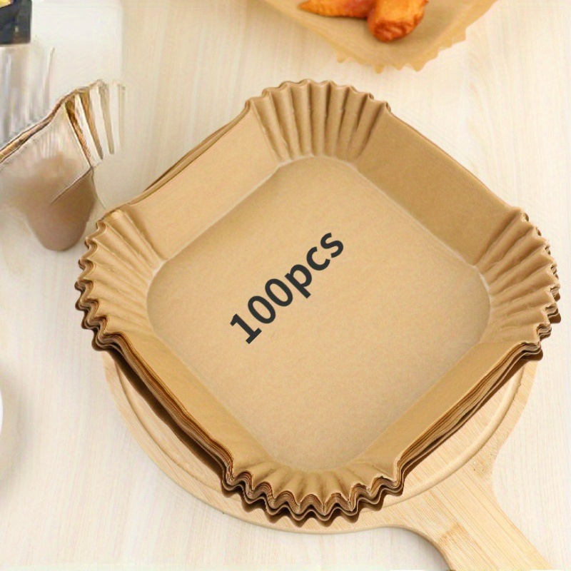 For 2-8 Fryer Parchment Paper Liners, Disposable Sheets, Compatible With Air Fryer,, Microwave, Frying, Baking, Roasting - Fits Most Air Fryer Ovens (6.3-7.9 Inch Trays)
