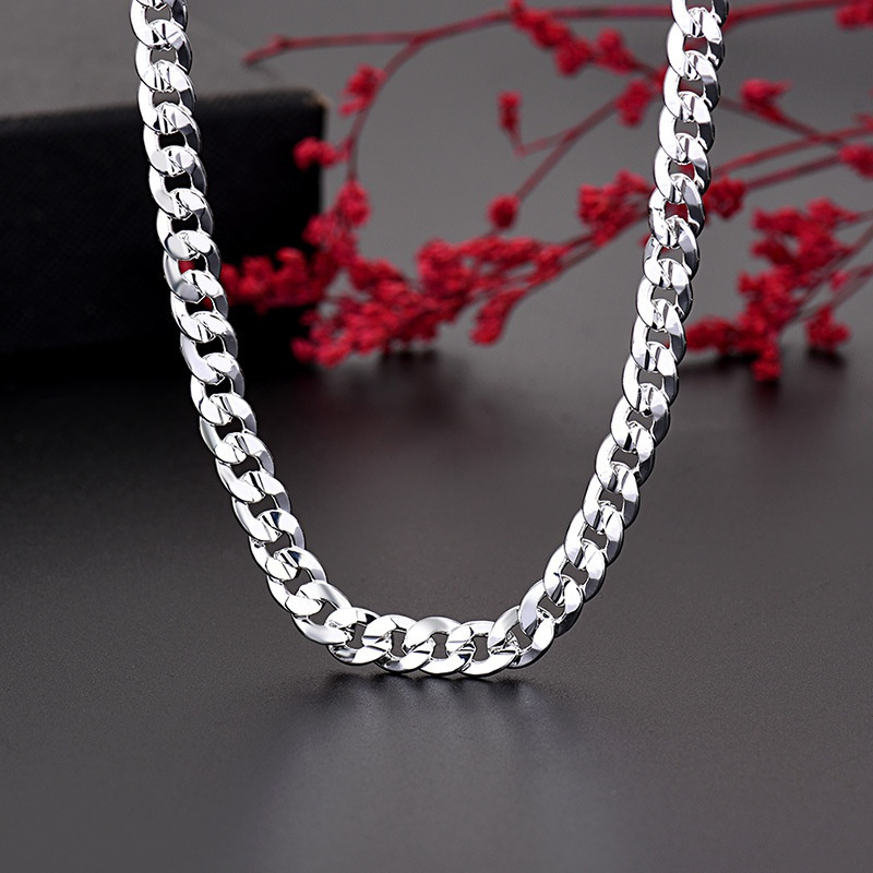 

925 Link Necklace For Men' - And Free, Suitable For Wearing With Outfits And On