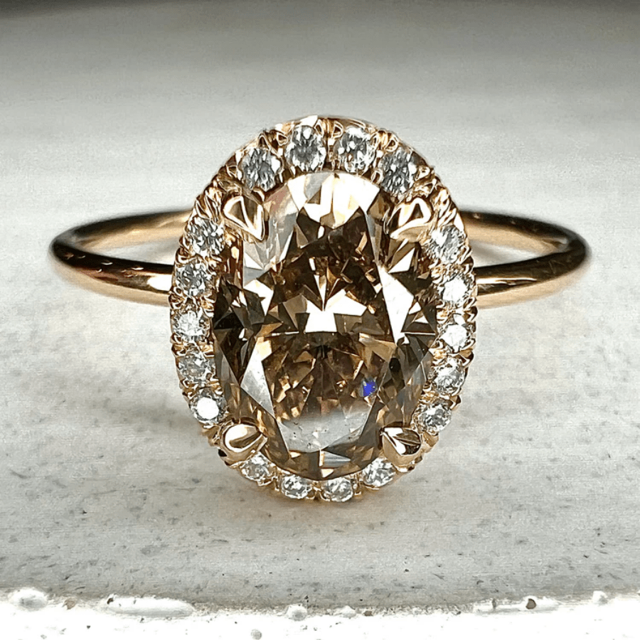 Image of Elegant Vintage-inspired Ring With Large Oval Cubic Zirconia - Perfect For Engagement, Wedding, And Party Wear | Ideal Birthday Gift For Her, For Wedding