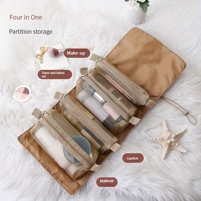 

Trousse de de 4-en-1 - Organisateur Cosmétique Détachable et Pliable Grande & Fermeture à
