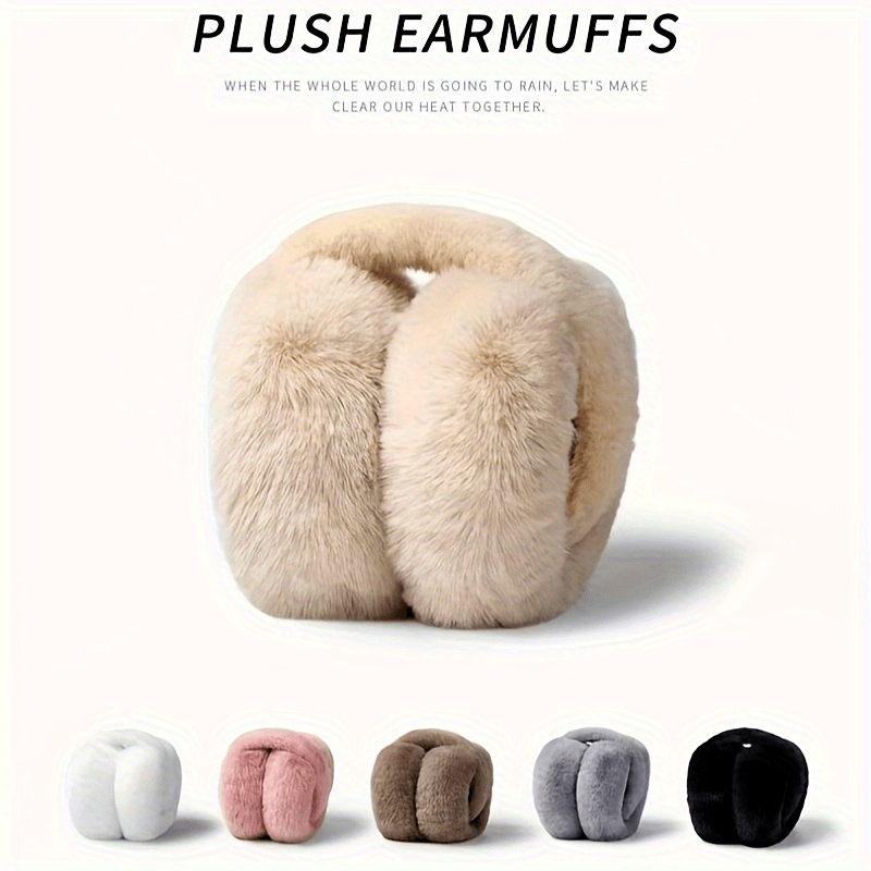 

Women's Winter Ear Muffs, Foldable & Adjustable, Soft Polyester Fleece , , Cold Weather, Hand Wash Only, Stretch Knit Fabric