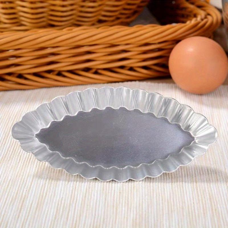 

6pcs Aluminum Pans, Shaped Egg Molds, Christmas Accessories For Pies And Puddings, Safe