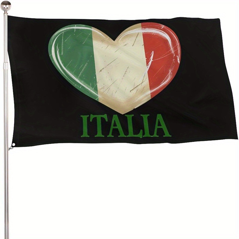 Italien-Flagge Mit Saugnapf – Doppelseitig, 10x15 Cm, Perfekt Für Auto, Fenster & Wand