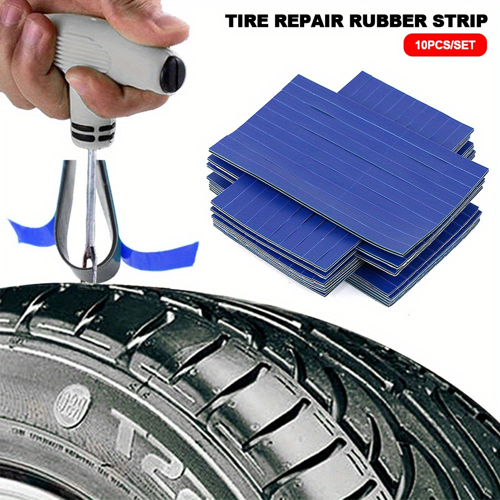 

10-pack Tire Repair Rubber Strips, Sulfur-cured Rubber Sealant For Car, Motorcycle, Bicycle, Vacuum Tires, Wheel Repair Tool, Tire And Wheel Accessories