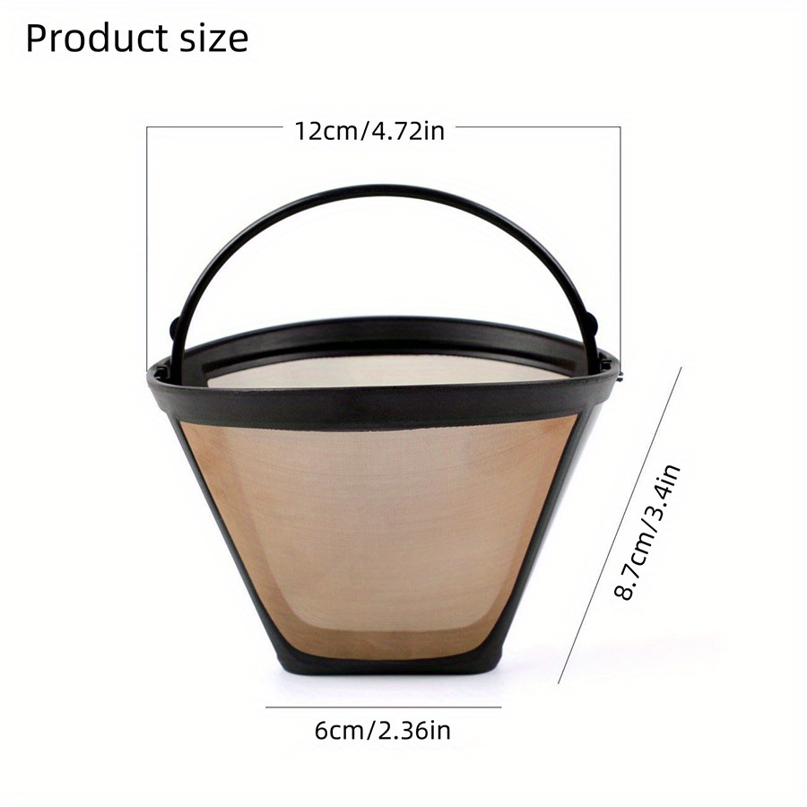 premium stainless steel reusable   cone coffee filter basket compatible with cuisinart   more drip coffee makers enhances taste details 0