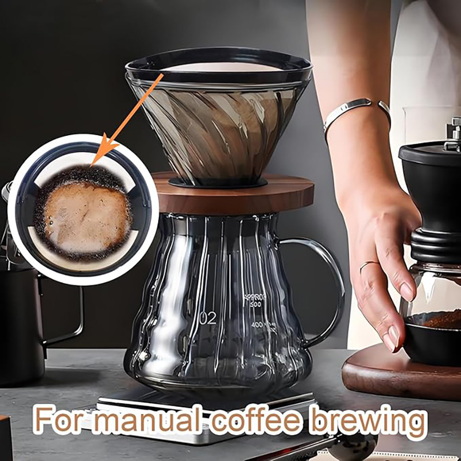 premium stainless steel reusable   cone coffee filter basket compatible with cuisinart   more drip coffee makers enhances taste details 6