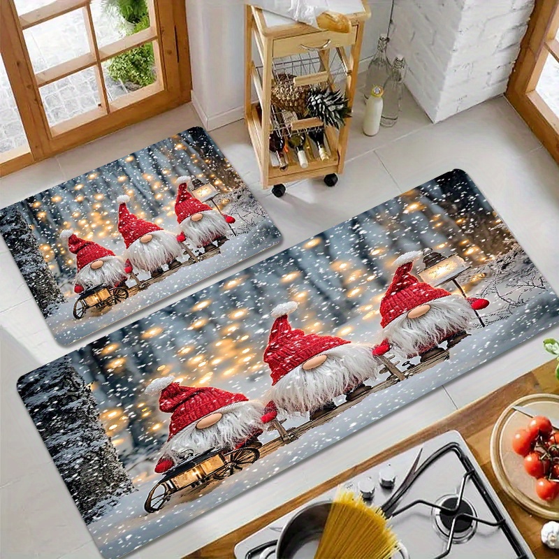 

1/2/3pcs Christmas Simulation , , 100% , Washable, Suitable For , Bedroom And Kitchen Decoration