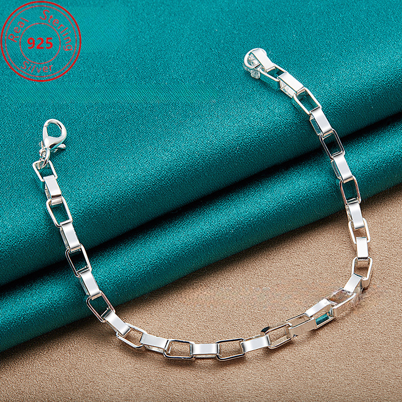 TEMU S925 Sterling Silvery Bracelet - Stylish And - Suitable For Casual Wear And Parties - Birthdays - Thanksgiving - Perfect Female Trend Charm Gift