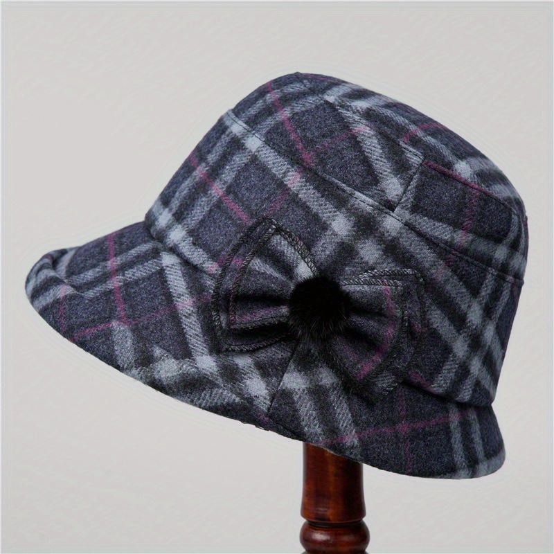 

Seasonal Grace, Chic Winter Bucket Hat For Women - Warm, Lightweight & Stylish With Bow Detail - Grandmothers & Moms