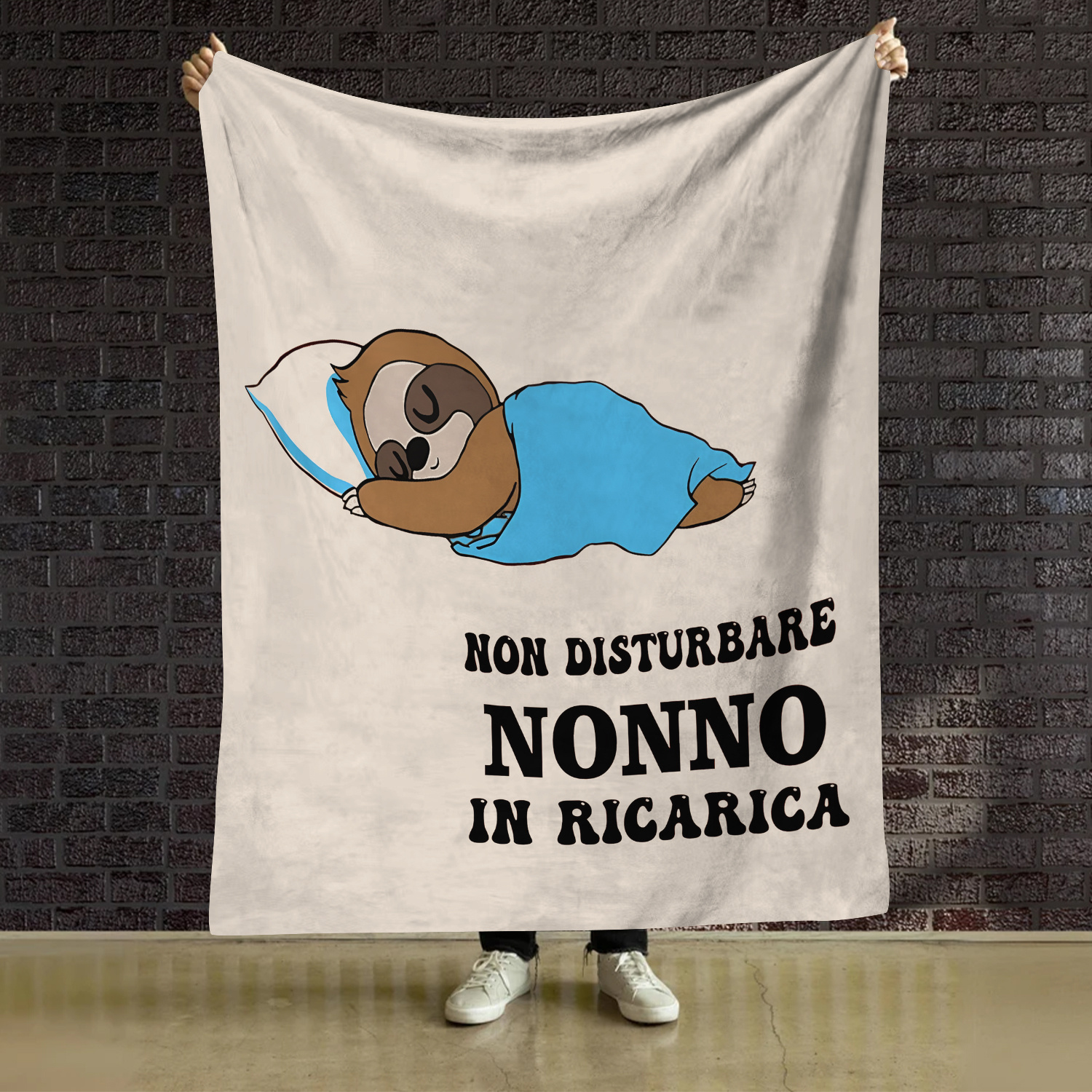 

Italian Quote "non Disturbare In Ricarica" Fleece Blanket, , , , , , 200-250g , No Embellishments,