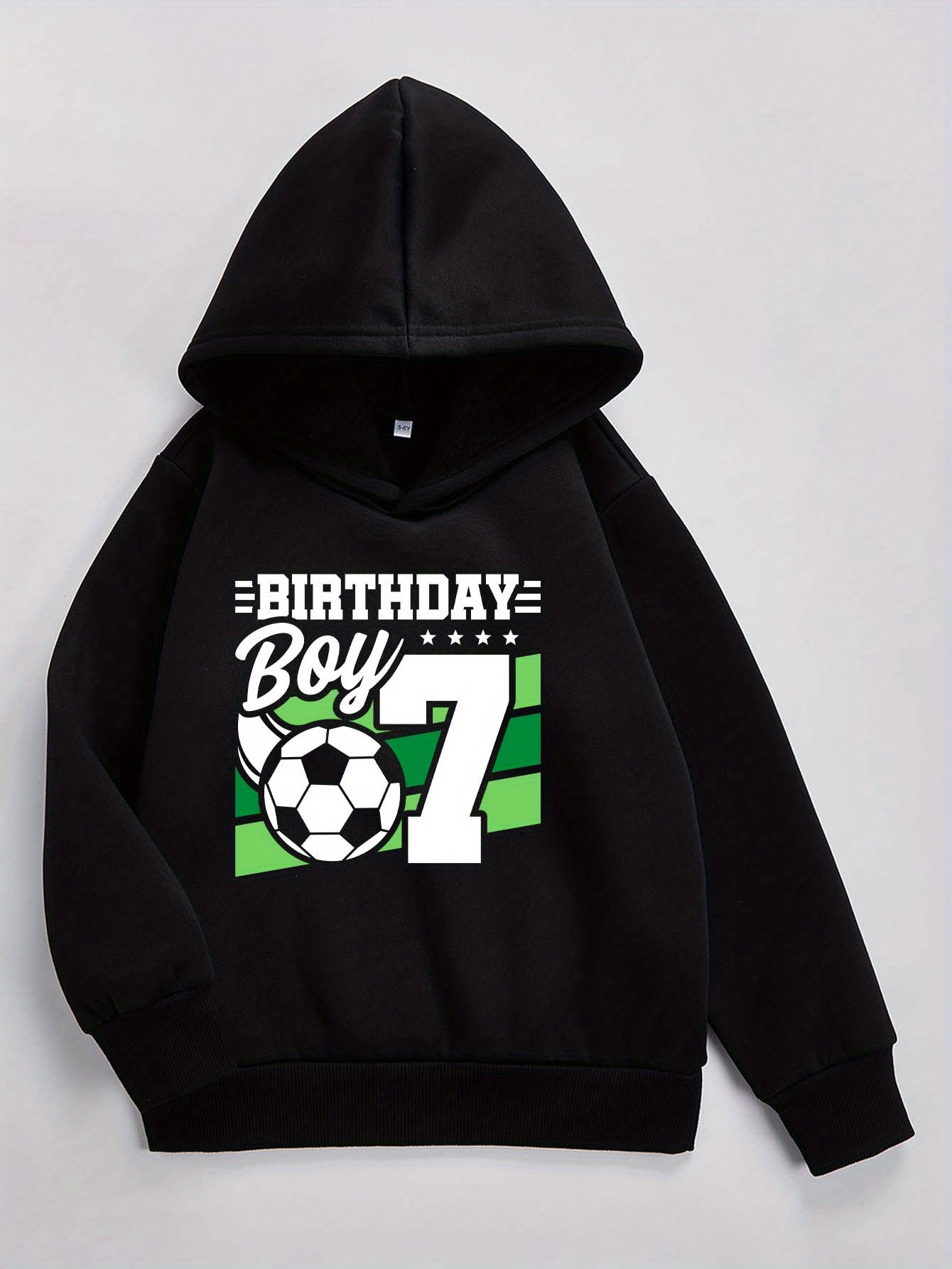 x7734 soccer birthday year old boy graphic boy long sleeve - Main Image