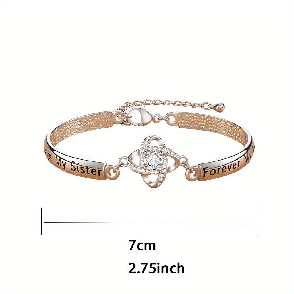 TEMU Bracelet en argent 925, élégant et stylé, bracelet argenté de qualité supérieure, idéal pour offrir à des sœurs, des mères, des célébrations,