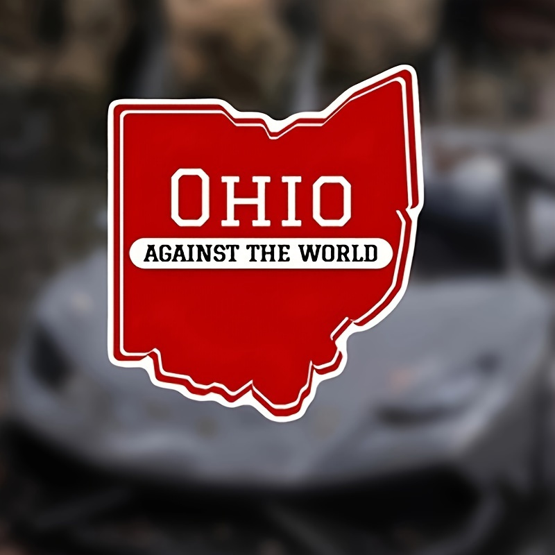 

Ohio State ' The World' Vinyl Decal - High-gloss, Self-adhesive Sticker With Ohio , For Cars, Glass & Metal