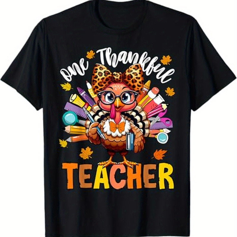 

1 Teacher Turkey T- Halloween Christmas , Suitable For Men Women , S-xxl,