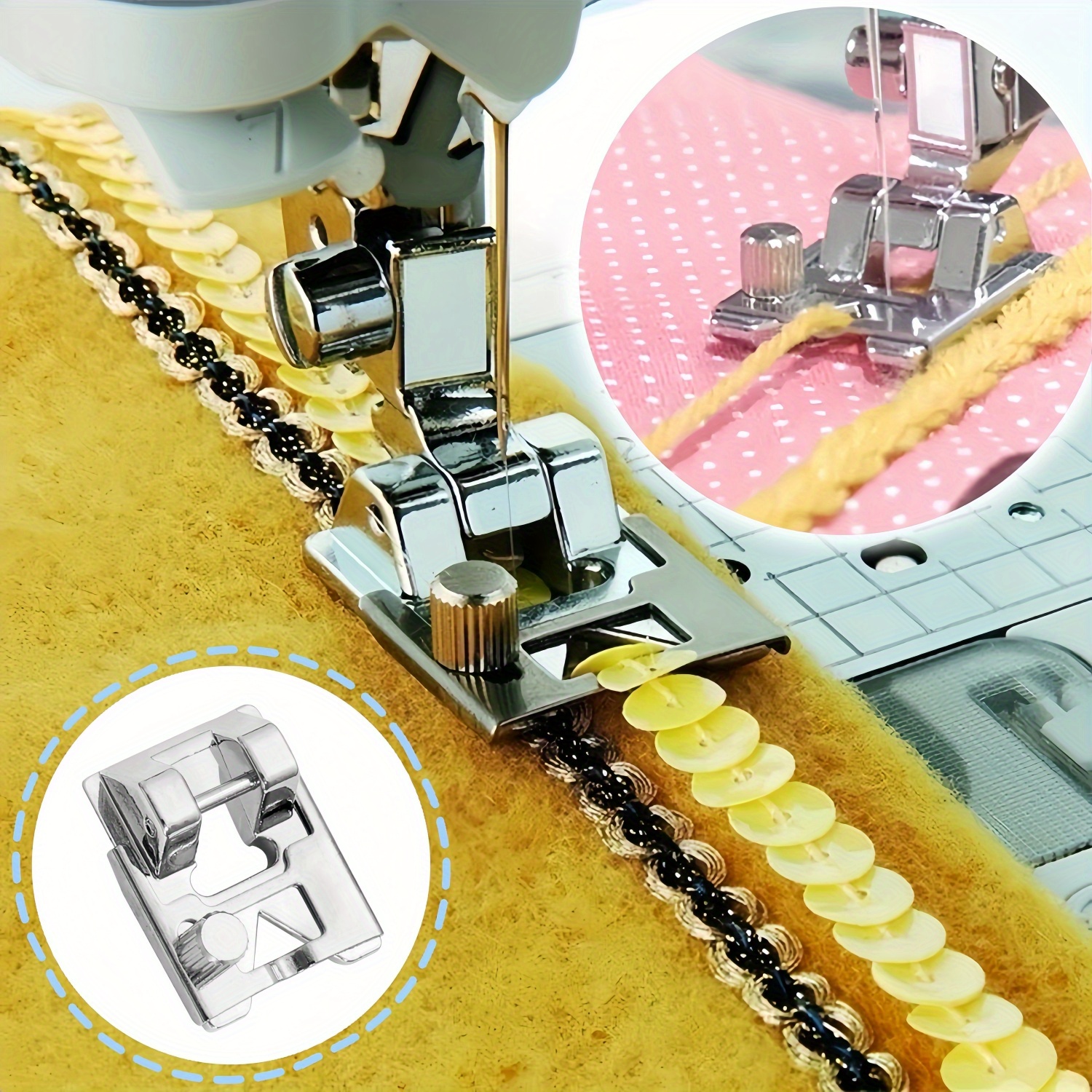 

1pc Universal Braiding Sewing Foot, , And Decorative Stitching For Machines