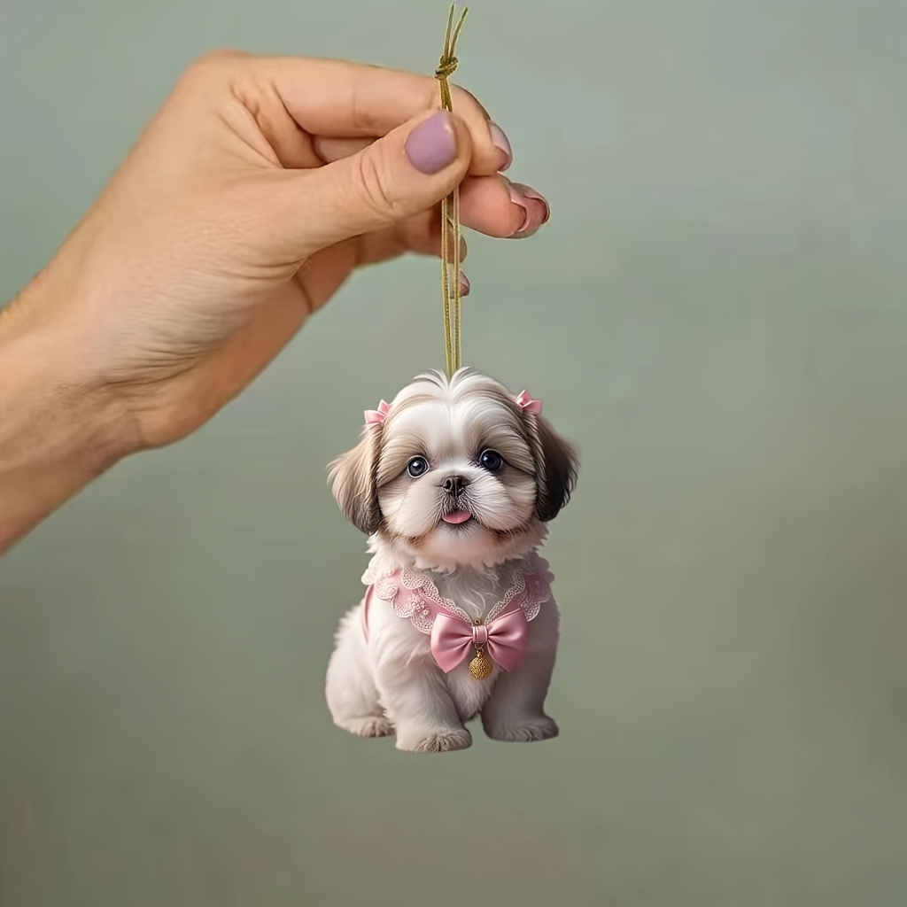 

1pc Shih Tzu Dog Car Pendant In - For , Birthdays, Keychain, , Christmas For