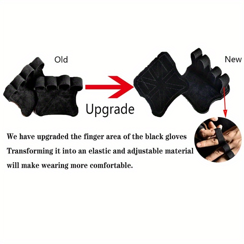 1   cowhide fitness gloves four finger palm protection anti slip wear resistant for men   for pull ups single parallel bars   in black dark green mustard yellow workout accessories 6