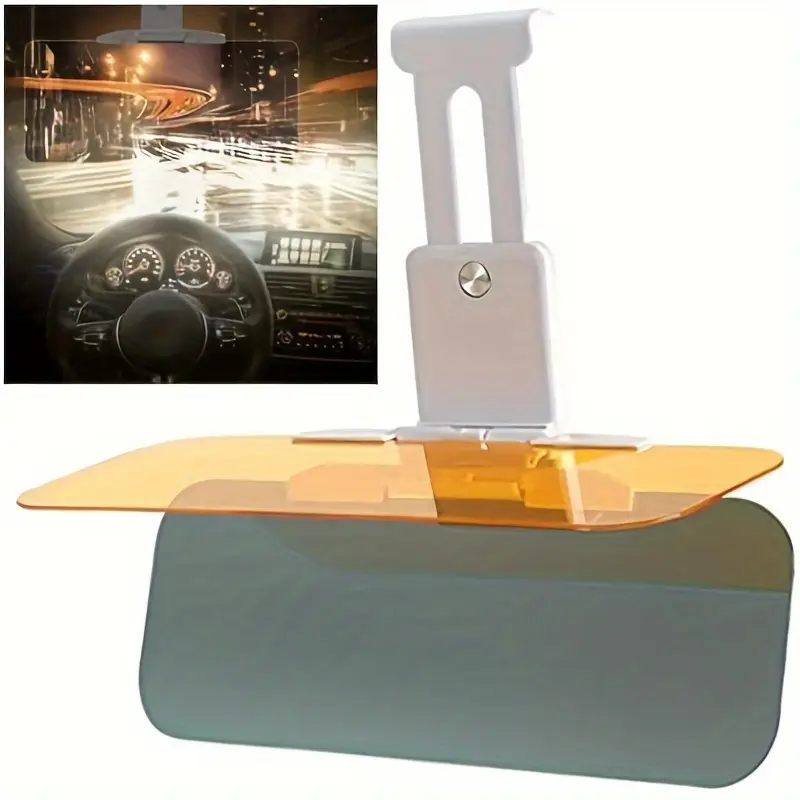automobile sunshade a dual purpose universal visor for daytime and use that reduces glare an extender for the visor a night anti glare windshield driving shield and a uv filtering eye protector suitable for suvs details 2